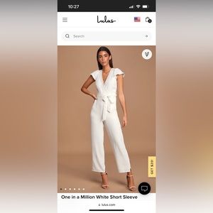 One in a Million White Short Sleeve Jumpsuit
